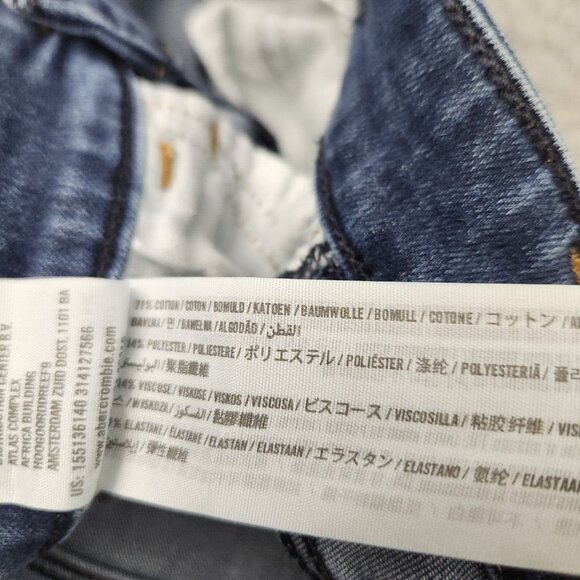 Abercrombie & Fitch Jeans Women's 4S Blue Low Rise Skinny Stretch Denim Pants - Picture 9 of 11